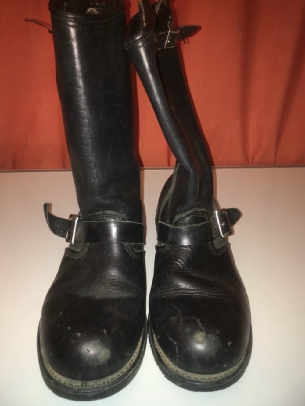 Vintage 90’s Carolina Classic Black Leather Moto Boots Women’s 7/Men’s 5 - Picture 2 of 8